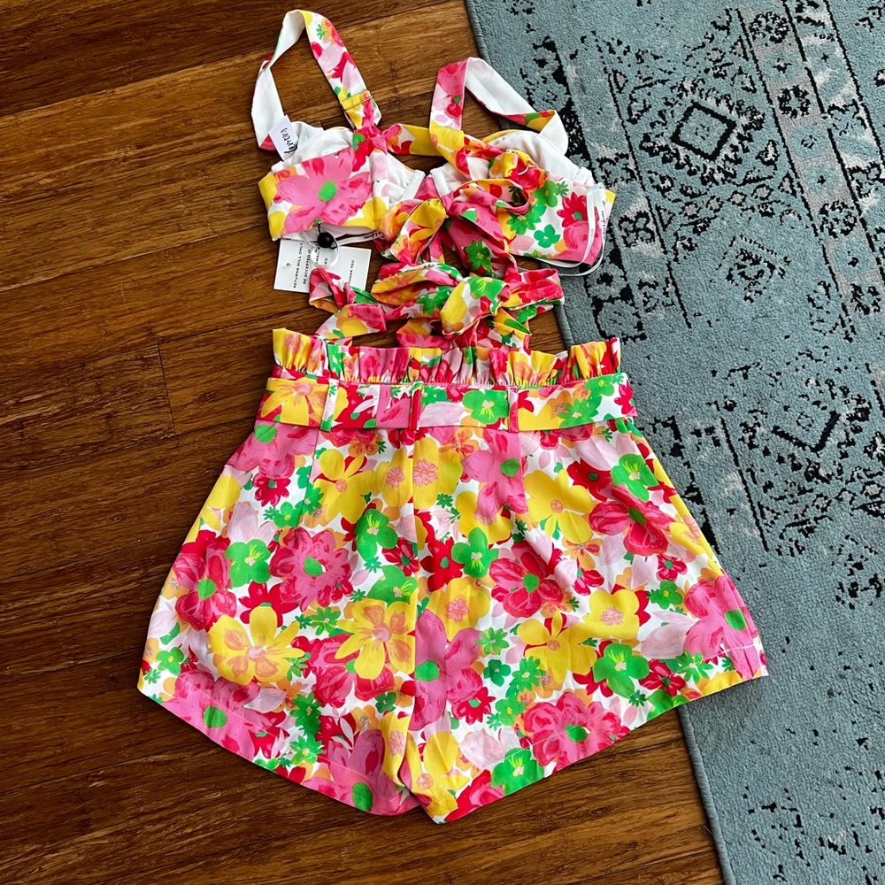 NWT For Love and Lemons Set : Avery Bra Top & Miranda Shorts - Picture 7 of 8